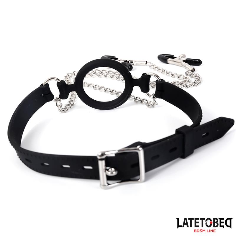 Mordaza de Aro con Pinzas para Pezones