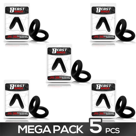 Pack 5 Anillo para el Pene Silicona Solida 25 3 cm