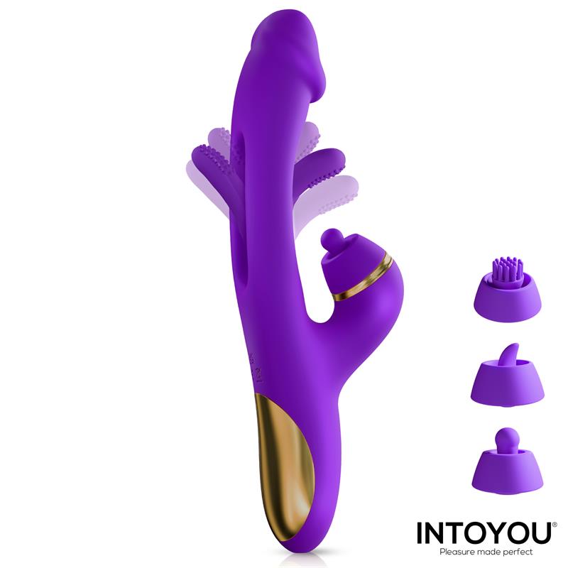 Siter 20 Vibrador con Lengua Flapping Golpeteo y Cabezales Intercambiables