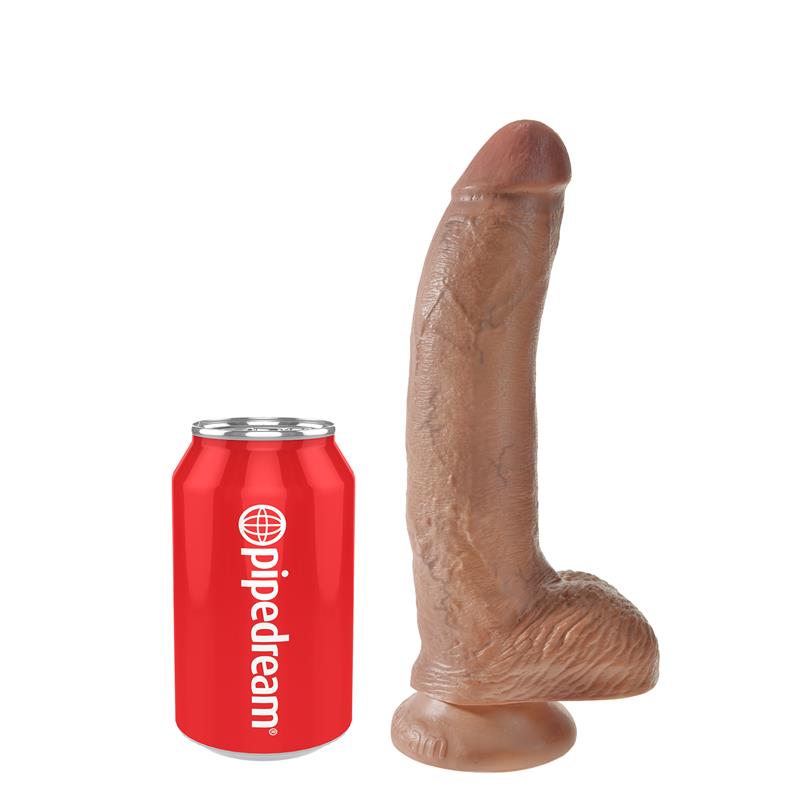 Dildo Reaslista con Testiculos 9 Bronceado
