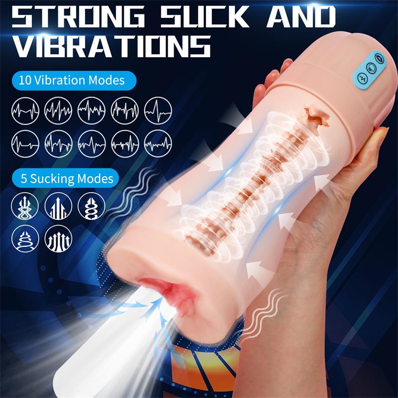 Masturbador con Vibracion y Efecto Succion Suctroker V10 X