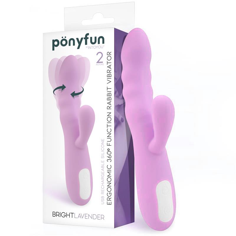 Brightlavender Vibrador y Rotador Doble Motor 360º USB Silicona