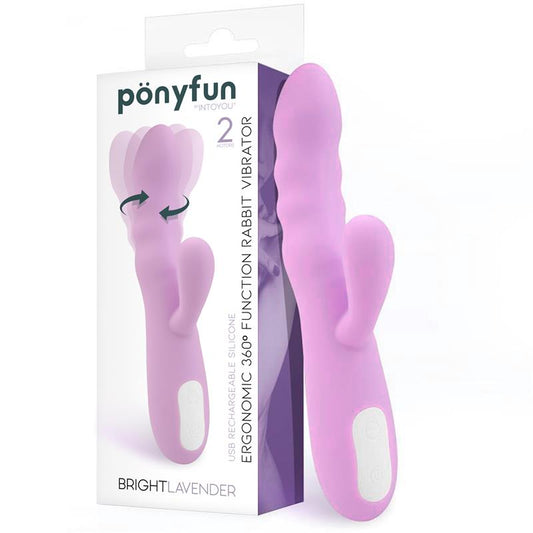 Brightlavender Vibrador y Rotador Doble Motor 360º USB Silicona