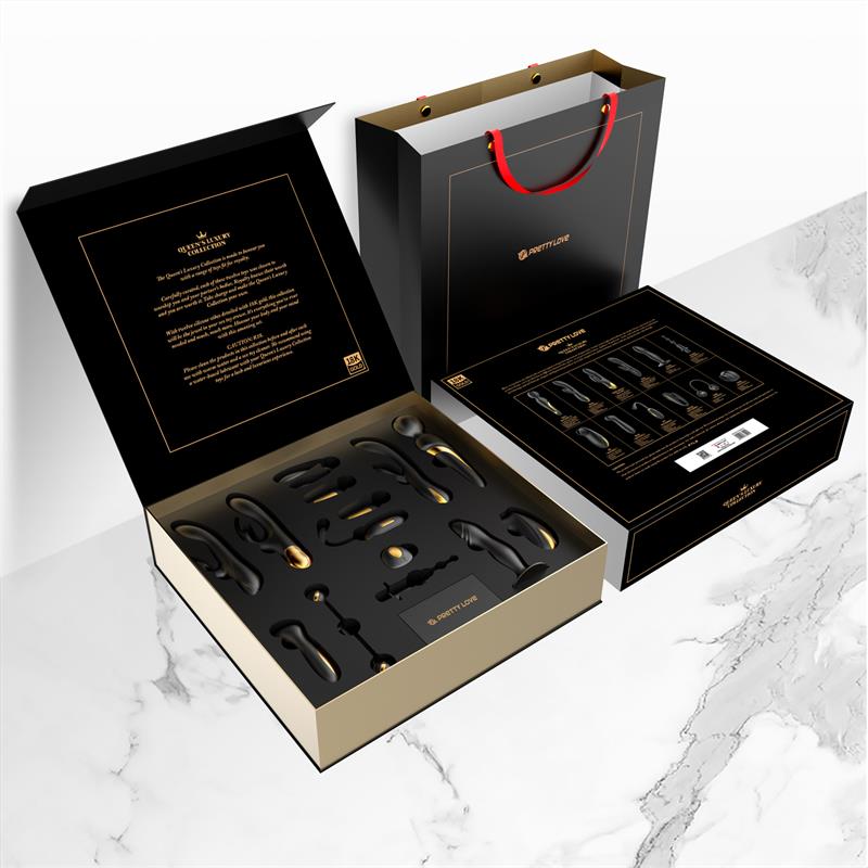 Luxury Set Queens 12 Juguetes Negro y Oro 18k