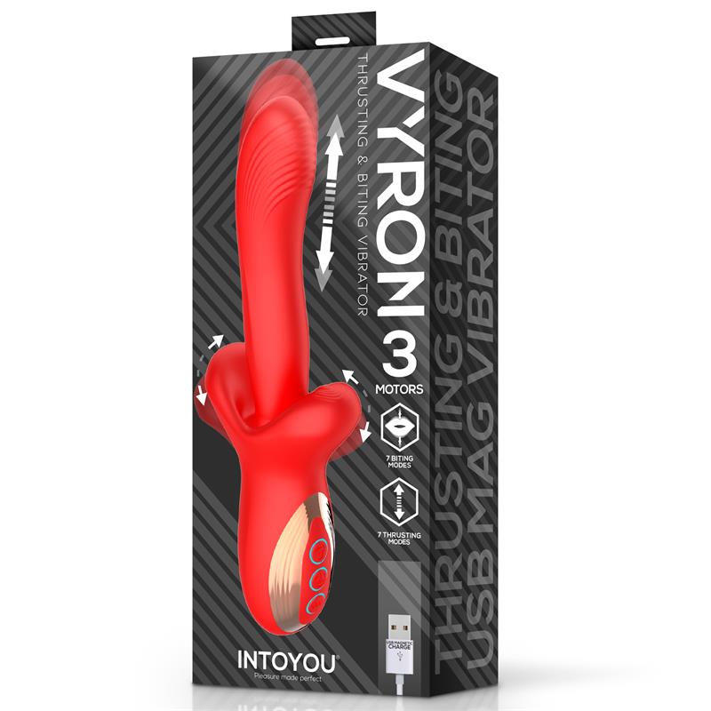 Vyron Vibrador con Thrusting y Biting Mordisqueo