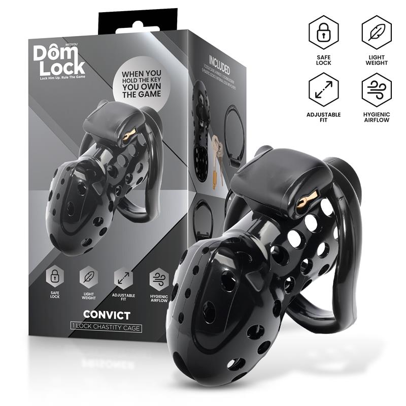 Convict Jaula para el Pene con Candado Interno