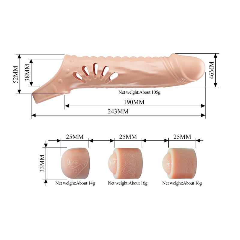 Funda para el Pene con Extensores